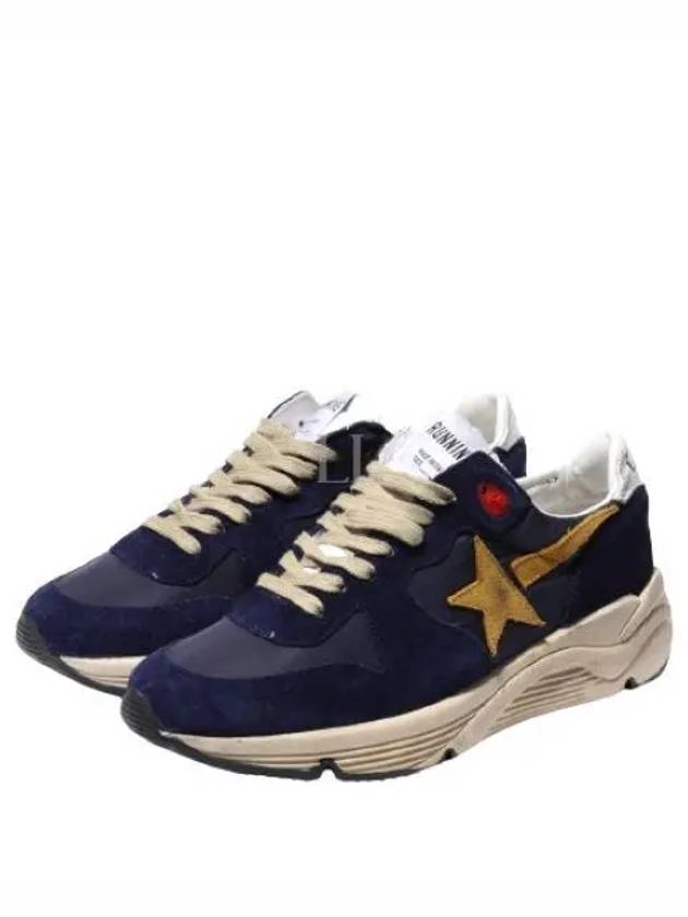 Logo Leather Low Top Sneakers Blue - GOLDEN GOOSE - BALAAN 2