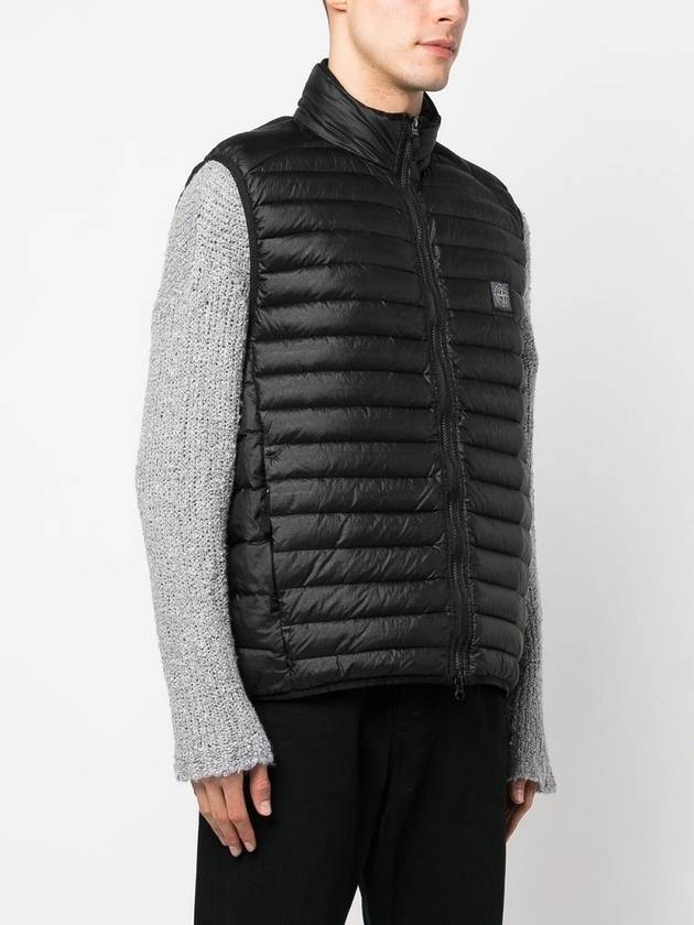 Loom Woven Chambers Recycled Nylon Down Padding Vest Black - STONE ISLAND - BALAAN 3