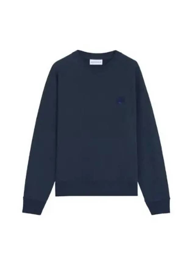 Bold Fox Head Patch Oversized Sweatshirt Navy - MAISON KITSUNE - BALAAN 2