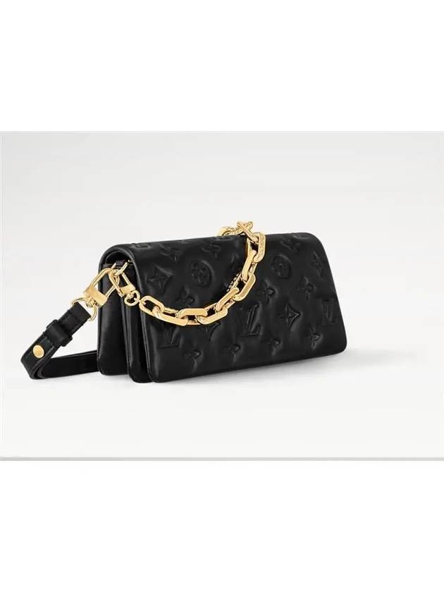 Pochette Coussin Monogram Embossed Shoulder Bag Black - LOUIS VUITTON - BALAAN 4