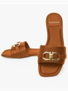 Gancini Ornament Flat Slide Brown - SALVATORE FERRAGAMO - BALAAN 4