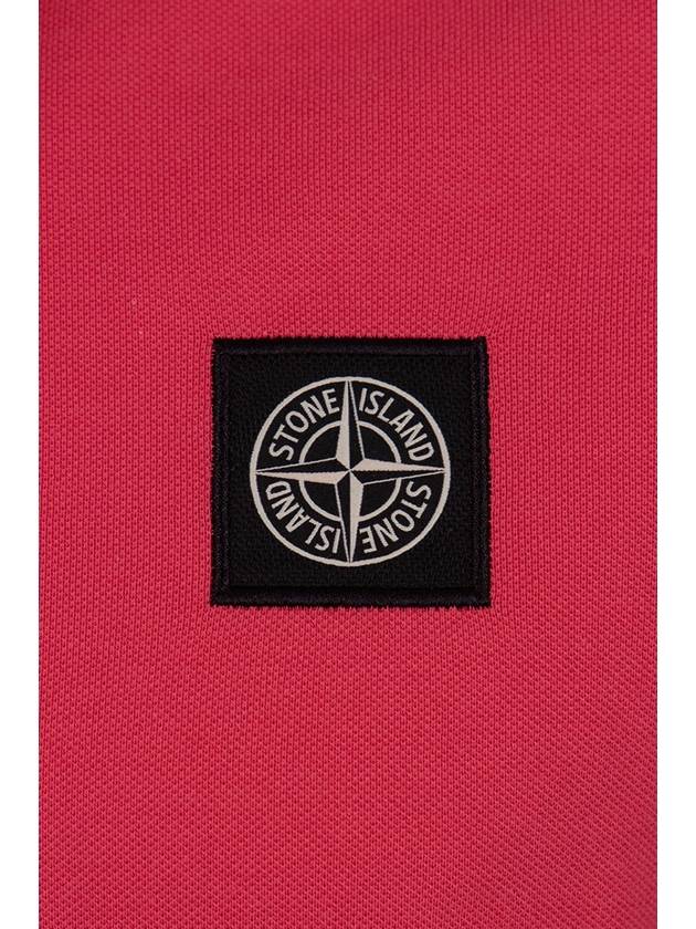 Men's Logo Patch Lining Short Sleeve Polo Shirt Cyclamen - STONE ISLAND - BALAAN 5