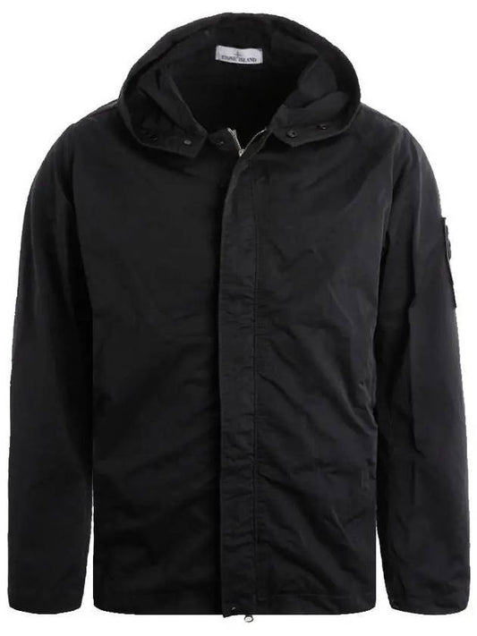 Men's Waffen Batavia Hooded Jacket Black - STONE ISLAND - BALAAN.