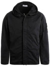 Wappen Patch Nylon Batavia Zip Up Jacket Black - STONE ISLAND - BALAAN 1