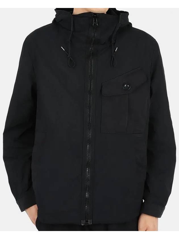 Men's Light Nylon Hooded Jacket Black - TEN C - BALAAN 3