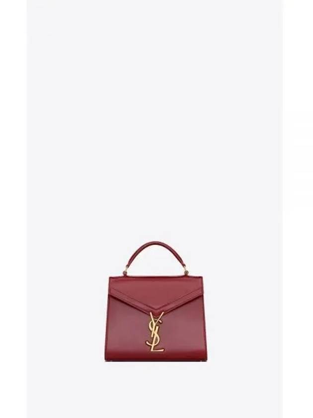 Box Cassandre Mini Top Leather Tote Bag Rouge Merlot - SAINT LAURENT - BALAAN 2