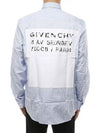 bag logo striped long sleeve shirt blue - GIVENCHY - BALAAN.