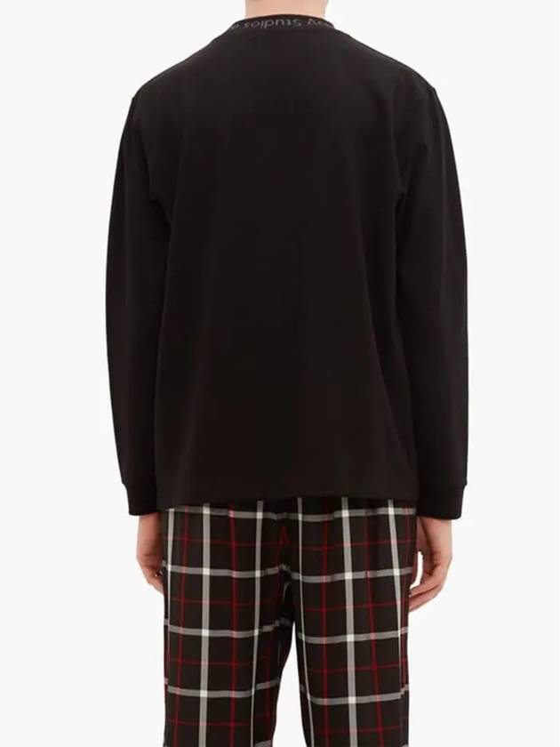 Neck Logo Long Sleeve T-Shirt Black - ACNE STUDIOS - BALAAN 4