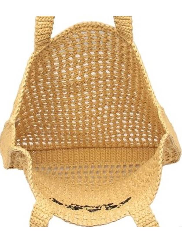 Logo Crochet Tote Bag Beige - PRADA - BALAAN 6