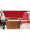 V Logo Signature Calfskin Half Wallet Brown - VALENTINO - BALAAN 4