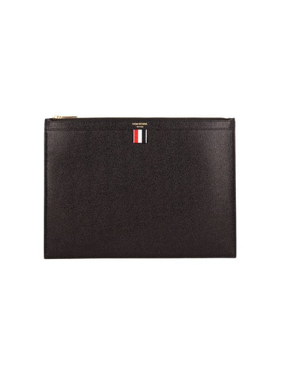 Medium Document Holder Clutch Bag Black - THOM BROWNE - BALAAN 2