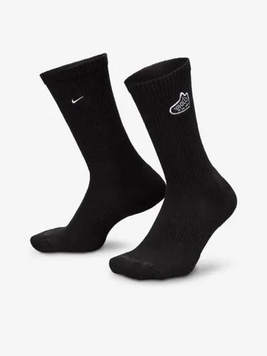 Everyday Plus Uptempo Patch Crew Socks Black - NIKE - BALAAN 1