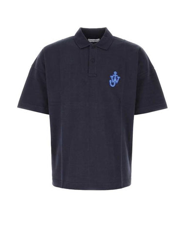 Anchor Patch Polo Shirt Dark Blue - JW ANDERSON - BALAAN 1