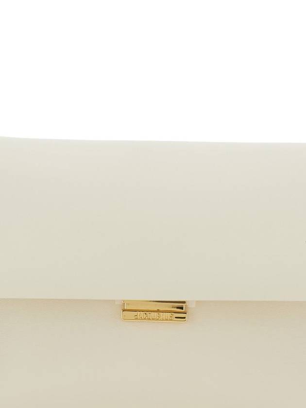 'Le Rond Carre' White Shoulder Bag With Shoulder Strap In Leather Woman - JACQUEMUS - BALAAN 3