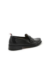 Pleated Leather Penny Loafers Black - THOM BROWNE - BALAAN 4