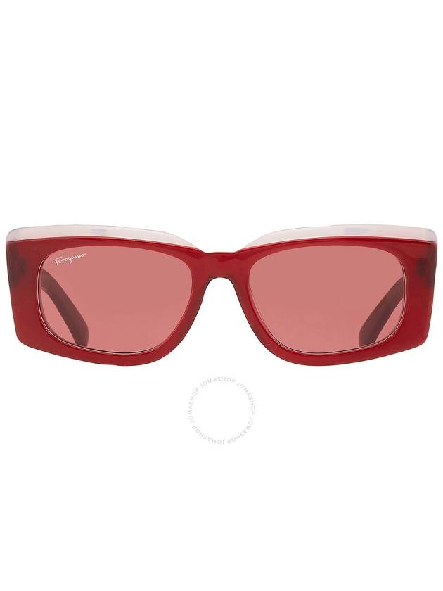 Salvatore Ferragamo Burgundy Rectangular Ladies Sunglasses SF1079S 614 54 - SALVATORE FERRAGAMO - BALAAN 1