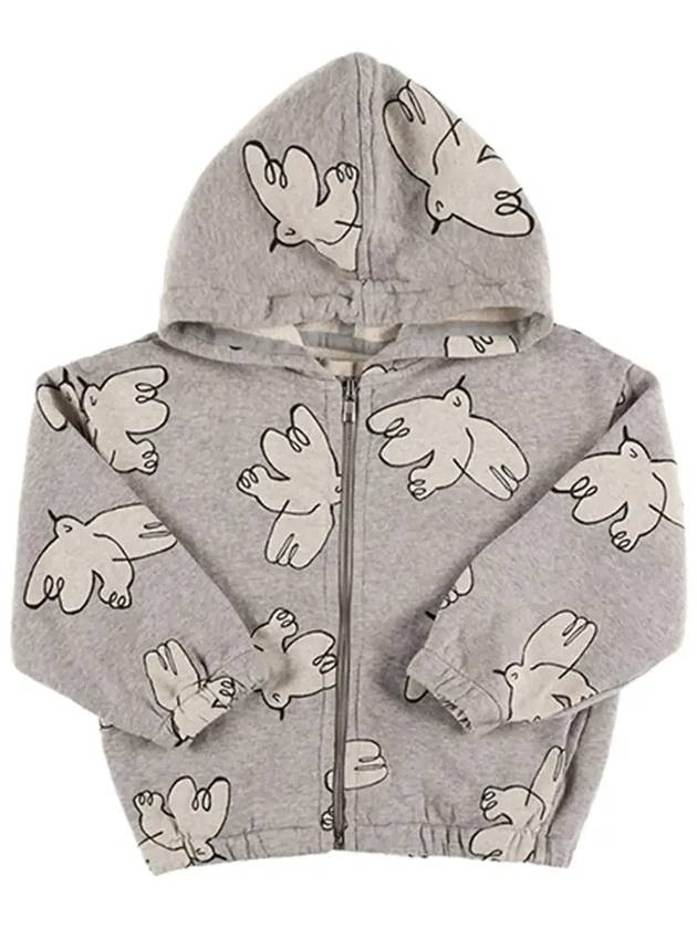 Freedom Bird Hooded Zip-Up Jacket Grey - BOBO CHOSES - BALAAN 5