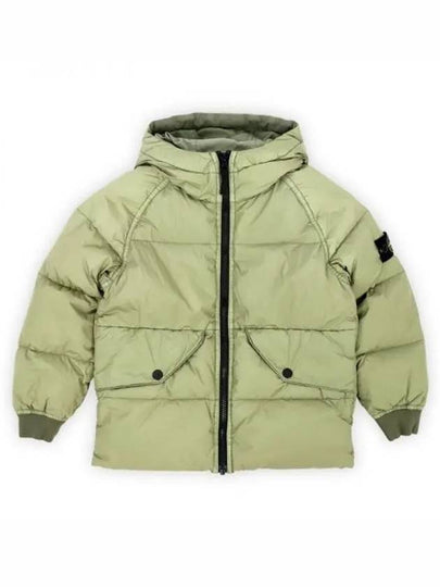 Kids Wappen Patch Hooded Padding Sage Green - STONE ISLAND - BALAAN 2