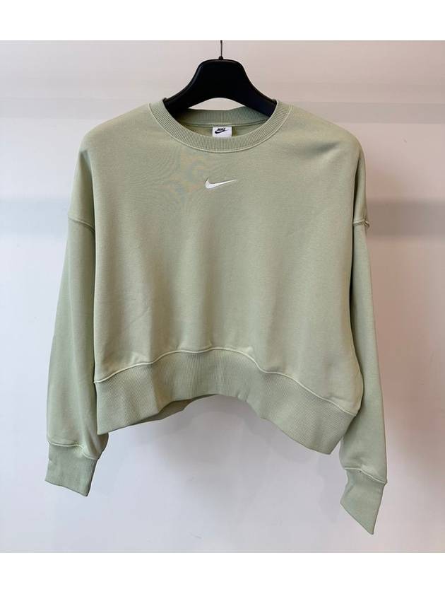 Sportswear Phoenix Fleece Crew Neck Sweatshirt Olive Aura - NIKE - BALAAN 2