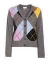 Argyle Pattern Cardigan Grey - GANNI - BALAAN 2