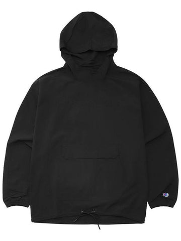 Men's Script Dash Logo Ripstop Anorak Black - CHAMPION - BALAAN 1