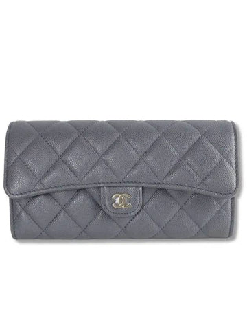 Classic Caviar Long Wallet Gray AP0241 B10583 NR652 - CHANEL - BALAAN 1