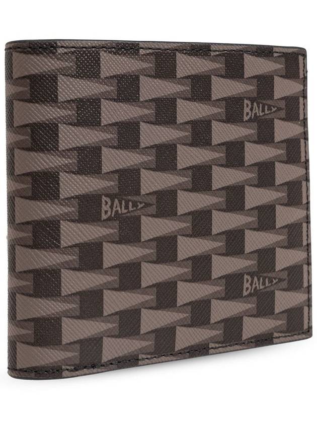 Logo Print Half Wallet Brown - BALLY - BALAAN 4