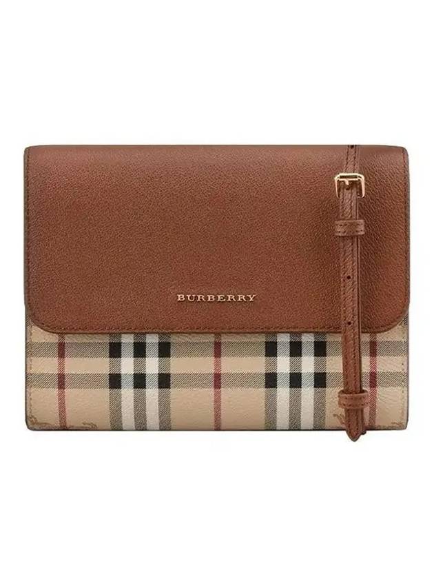 Loxley Check Cross Bag Bright Toffee - BURBERRY - BALAAN 1