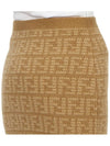 Cashmere H-Line Skirt Brown - FENDI - BALAAN 9