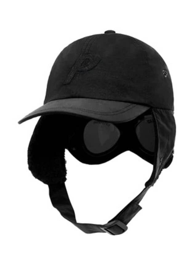 x C P Company Goggle Ear Flap Cap Black 16CSAC015A005991G999 - PALACE - BALAAN 1