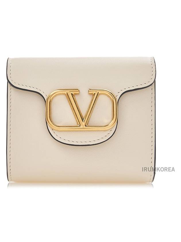 V Logo Half Wallet Ivory - VALENTINO - BALAAN 2