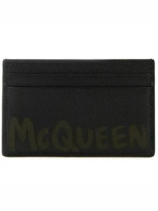 Graffiti Logo Card Wallet Grey - ALEXANDER MCQUEEN - BALAAN 2