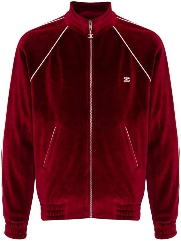 Velvet Triomphe Jersey Track Jacket Red - CELINE - BALAAN 3