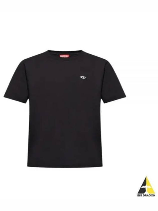T Just Doval PJ Oval D Patch Short Sleeve T Shirt Black - DIESEL - BALAAN 2