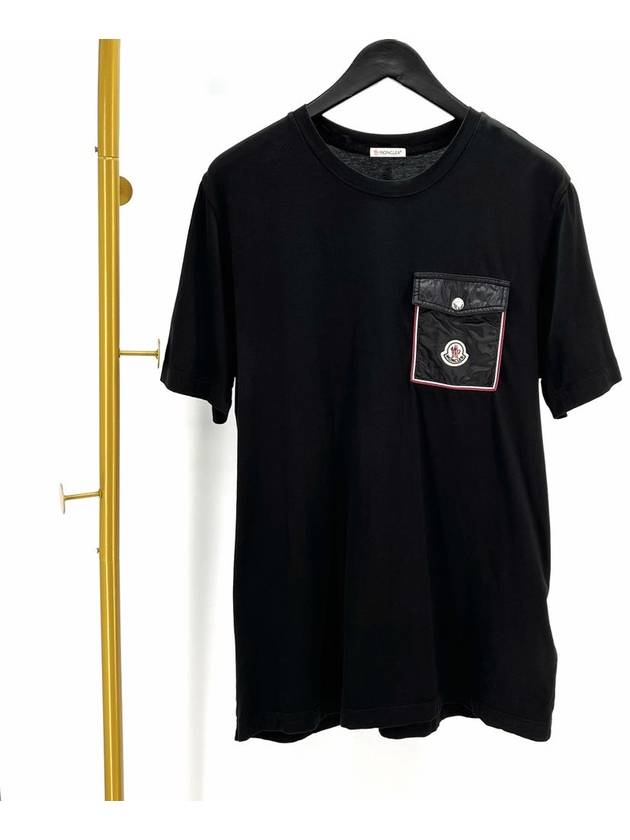 Pocket short sleeve t shirt black M size - MONCLER - BALAAN 3