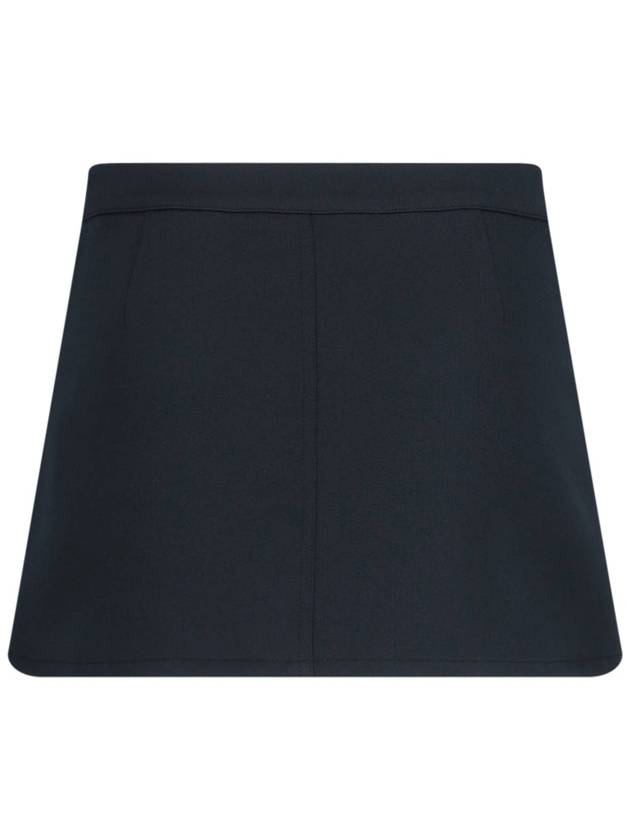 2-Pocket Twill Mini A-Line Skirt Black - COURREGES - BALAAN 3