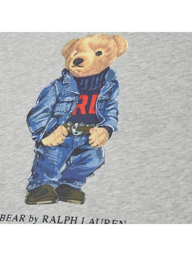 Bear Print Cotton Sweatshirt Grey - POLO RALPH LAUREN - BALAAN 5