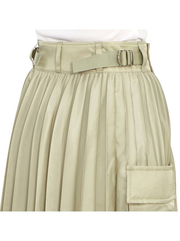 Nylon Twill Pleated Skirt Light Khaki - SACAI - BALAAN 11