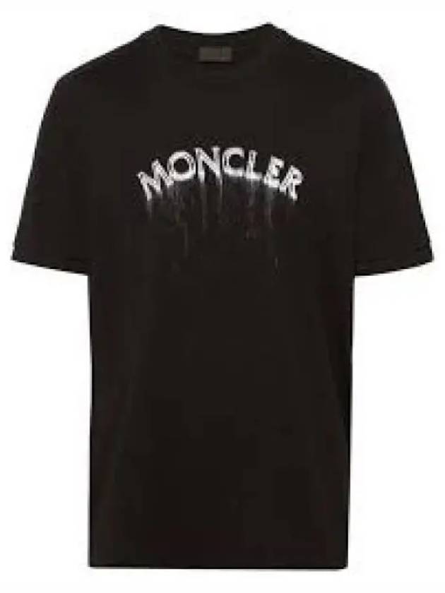 Logo printing short sleeve t shirt black I30918C0000289A17999 1257710 - MONCLER - BALAAN 1