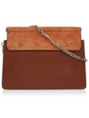 Fay Suede Chain Mini Shoulder Bag Classic Tobacco - CHLOE - BALAAN.