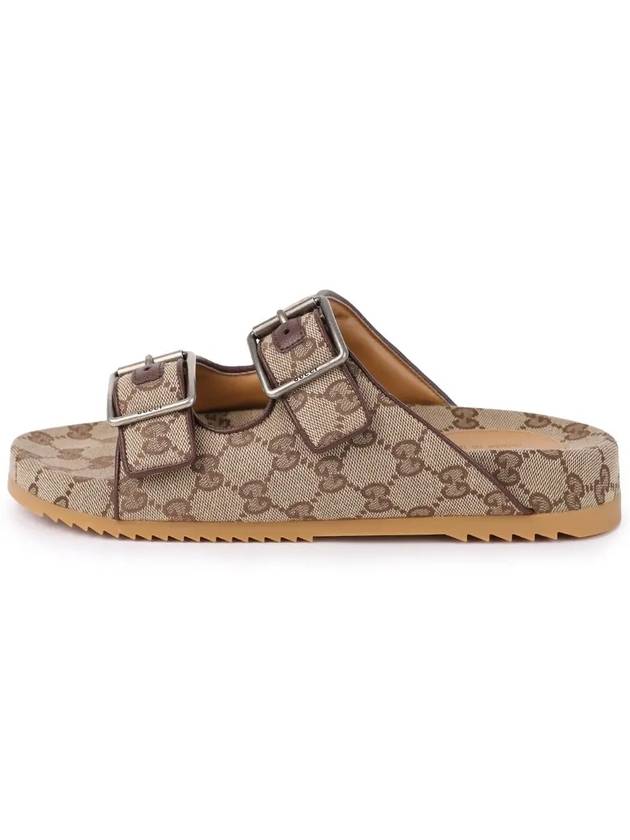 Men's Strap Slide Sandals Beige - GUCCI - BALAAN 5