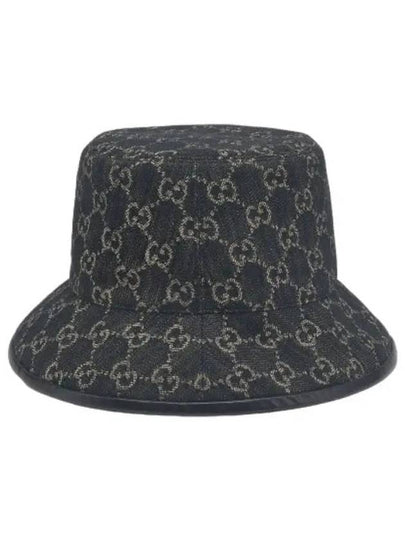 GG Denim Bucket Hat Black - GUCCI - BALAAN 2