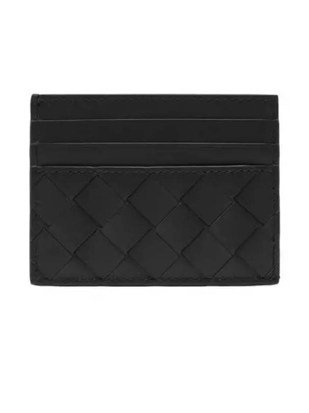 Intrecciato Leather Card Wallet Black - BOTTEGA VENETA - BALAAN 2