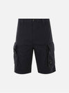 Stretch Cotton Cargo Shorts Black - CP COMPANY - BALAAN 1