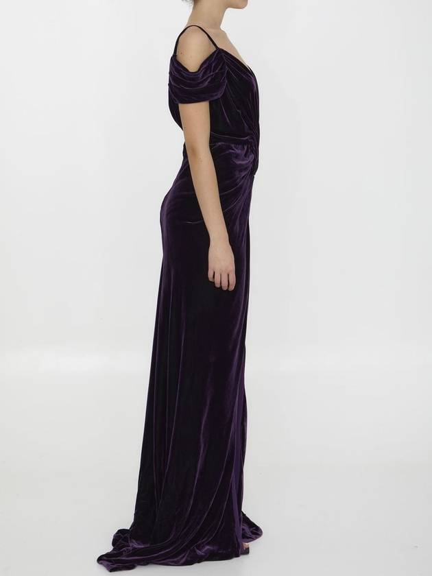 Violet Velvet Dress - COSTARELLOS - BALAAN 3