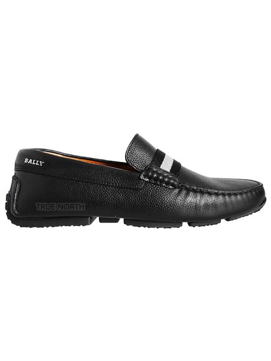 Men PEARCE Leather Driving Shoes Black - BALLY - BALAAN.