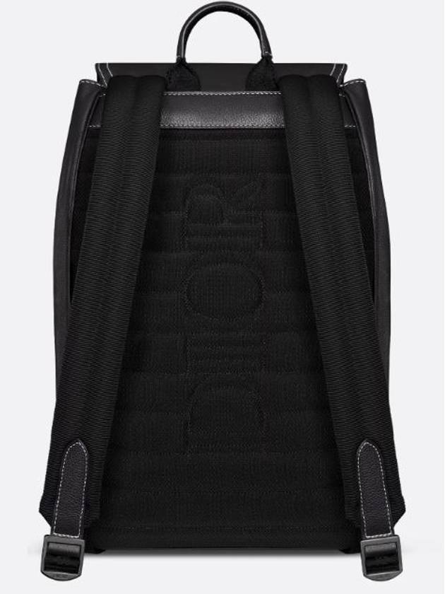 Saddle Grained Calfskin Backpack Black - DIOR - BALAAN 4