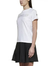 Women s Laminated Logo Short Sleeve T Shirt White - MONCLER - BALAAN 4