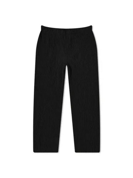 Men's Pleated Straight Pants Black - ISSEY MIYAKE - BALAAN 1