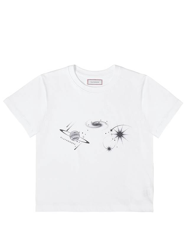 Women's Short Sleeve T-Shirt SPACE BABY WHITE - PLAYNOMORE - BALAAN 3